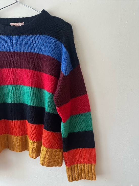 Urban Outfitters Sweaters - Urban Outfitters • Vintage Boxy Colorblock Sweater in Horizontal Stripe